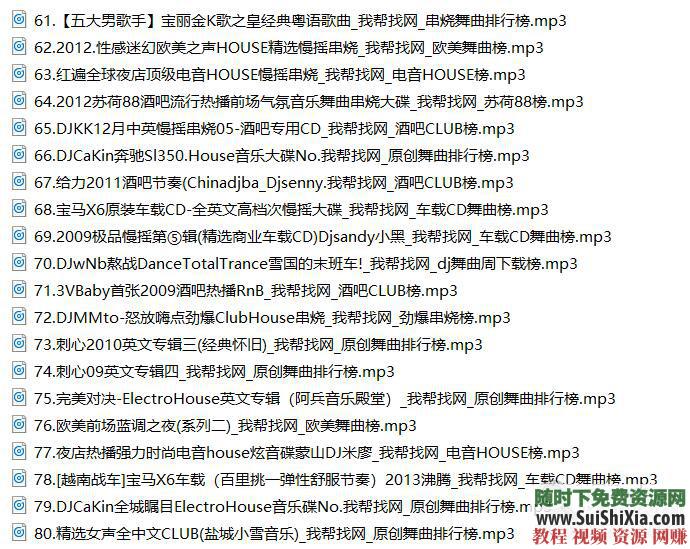 320K無損車載流行MP3音樂舞曲+MP4視頻神曲，共42G幾千首打包分享_趣資料教程資源插圖17