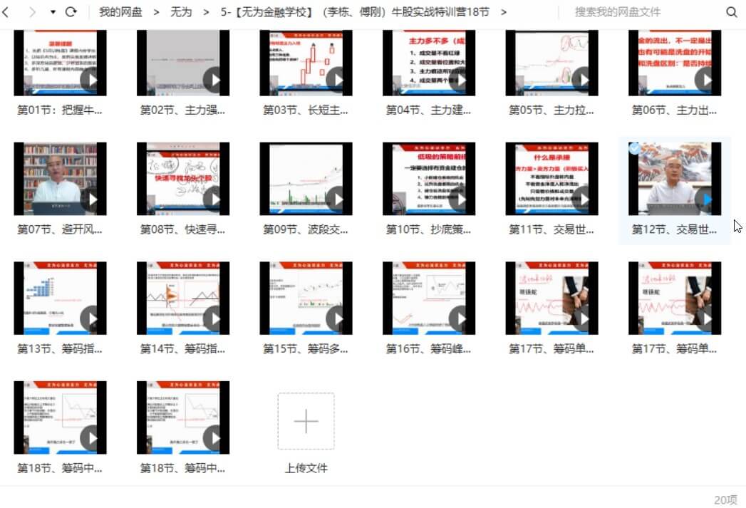 無為學院（李棟、傅剛）牛股實戰特訓營18節_百度云網盤教程視頻插圖1