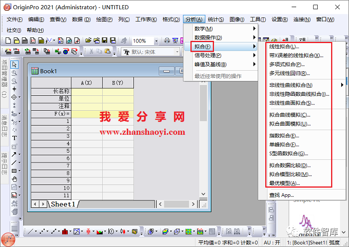 Origin2021如何對數據進行非線性曲線擬合？插圖