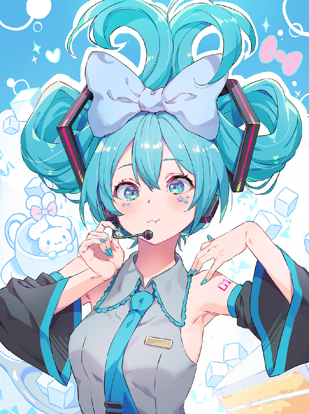 萌萌的玉桂狗初音未來組合登場，雙倍的萌萌氣息超治愈插圖6