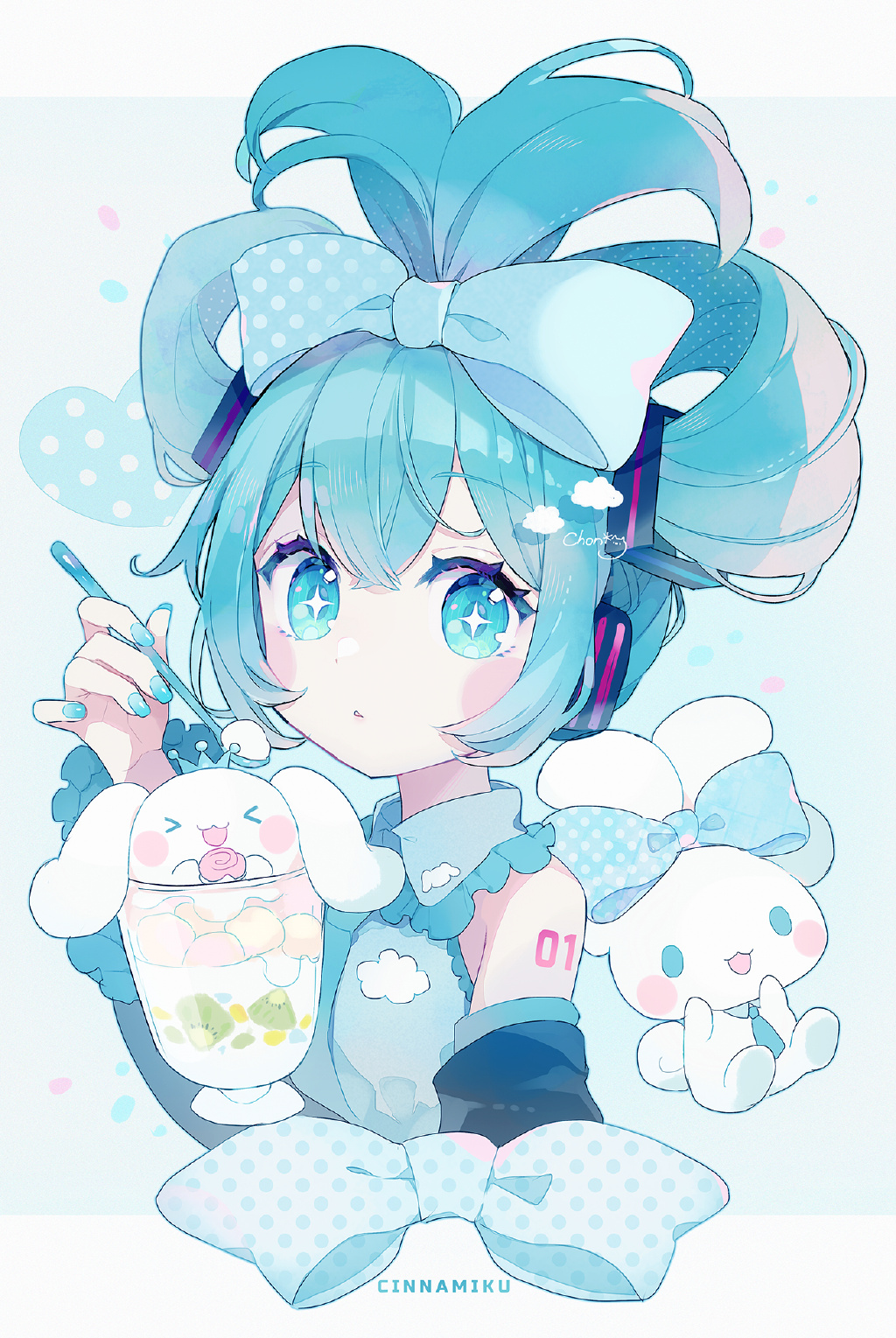 萌萌的玉桂狗初音未來組合登場，雙倍的萌萌氣息超治愈插圖21