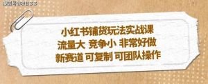 小紅書鋪貨玩法實操課，流量大，競爭小，新賽道可復制性強團隊操作插圖