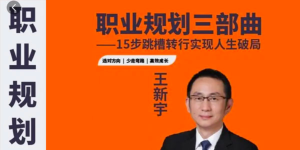 王新宇：職業規劃三部曲，15步跳槽轉行實現人生破局百度網盤插圖
