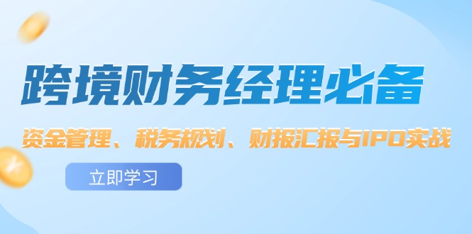 跨境財務經理必備：資金管理、稅務規劃、財報匯報與IPO實戰插圖