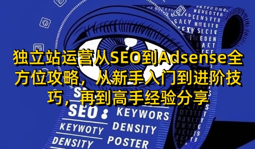 獨立站運營從SEO到Adsense全方位攻略，從新手入門到進階技巧，再到高手經驗分享插圖